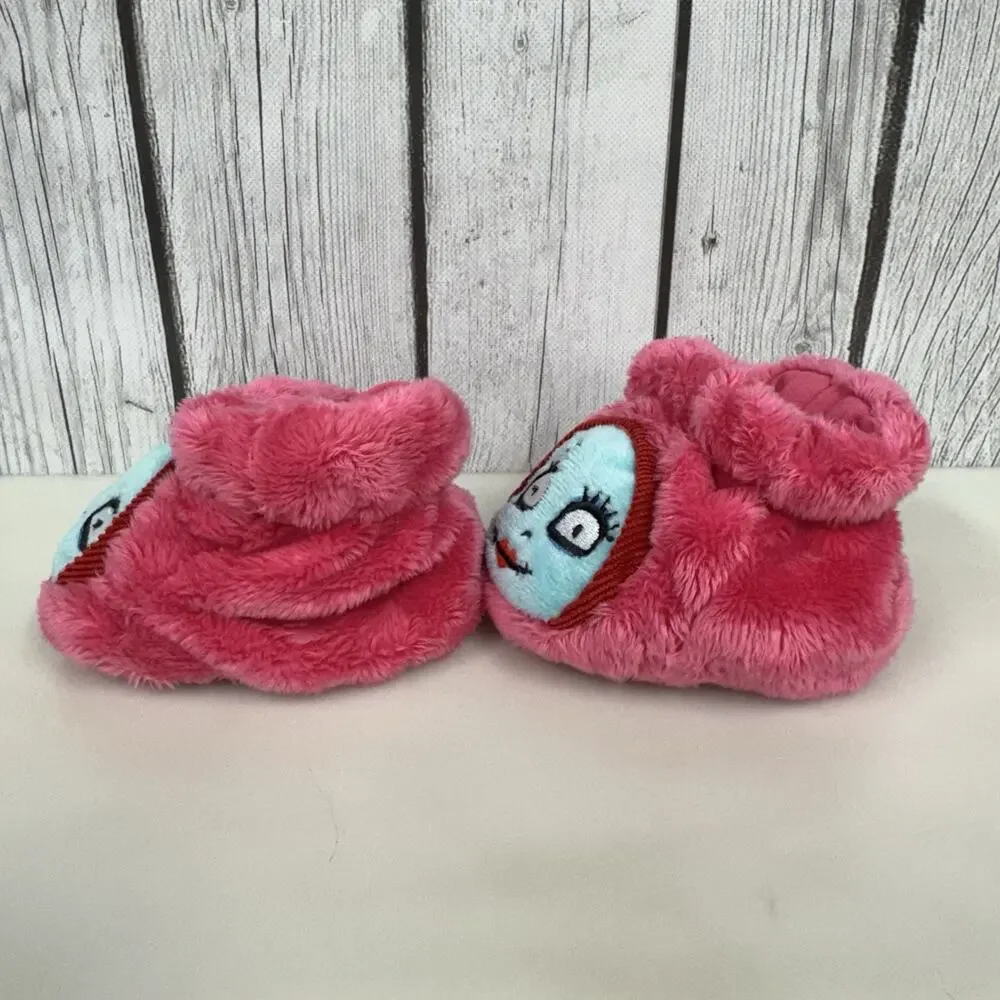 Disney's Nightmare Before Christmas Sally Baby Booties Slippers 0-6 Month Pink